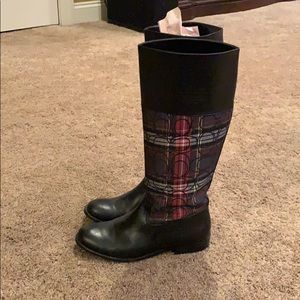 Coach Chrissi Tartan Plaid Boots 7.5